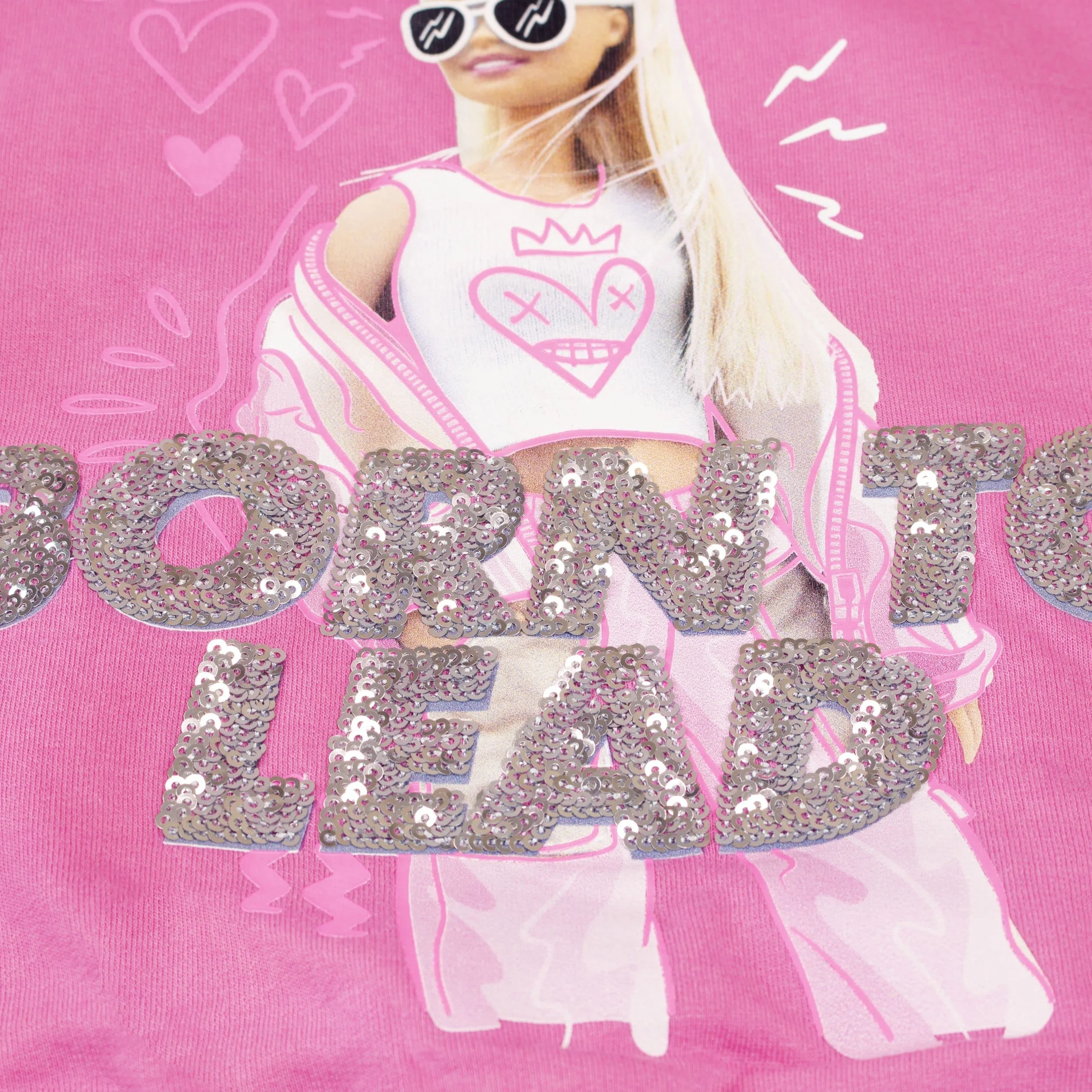 Barbie Felpa con Paillettes per Ragazze Felpe a Maniche Lunghe