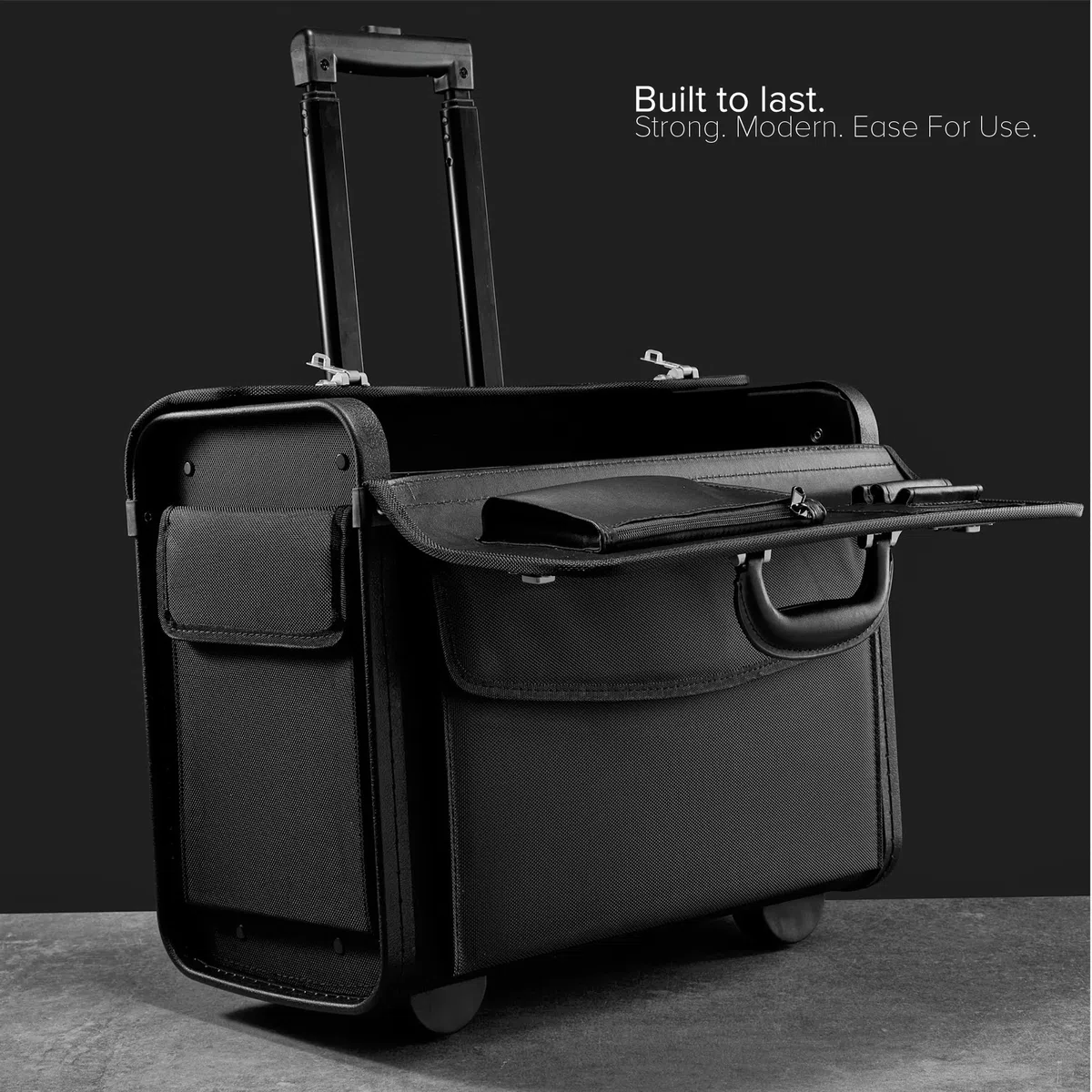 borsa pilota con rotelle - scomparto laptop 16” - nylon 1680D