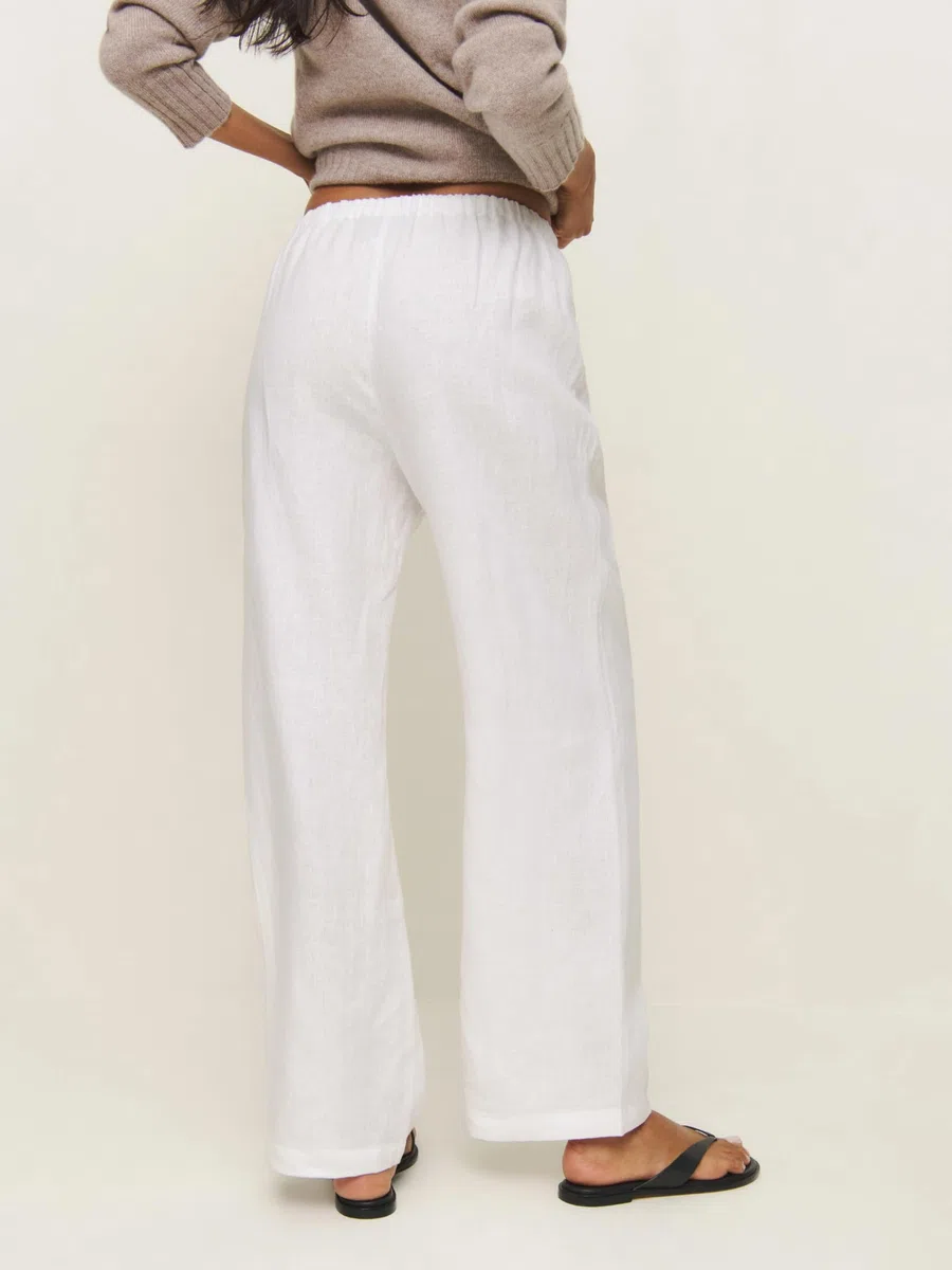 Cicy Bell Pantaloni da donna in cotone, per il tempo libero, elasticizzati, con coulisse, con tasche