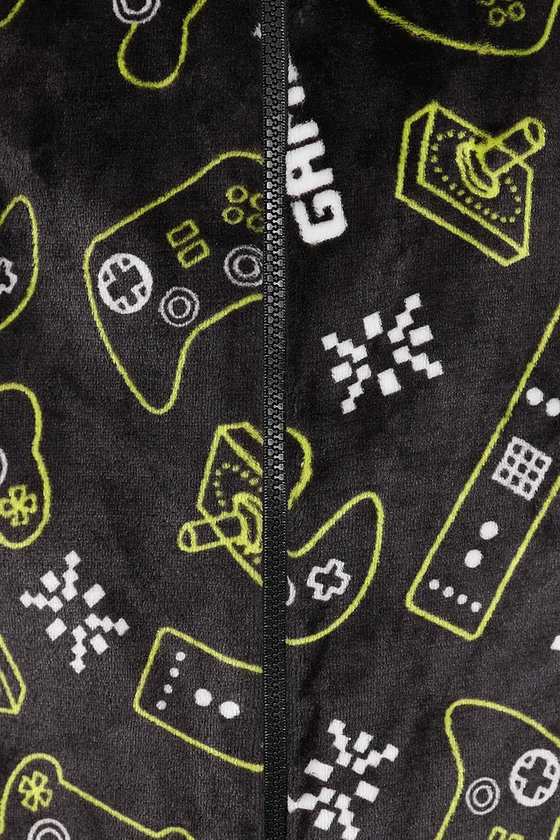 ThePyjamaFactory Tutina da notte in pile con controller per videogiochi, per ragazzi