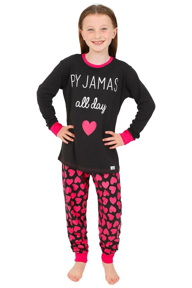 thepyjamafactory Pyjamas all Day Ragazze Lungo Cotone Pigiama Pjs per Bambini