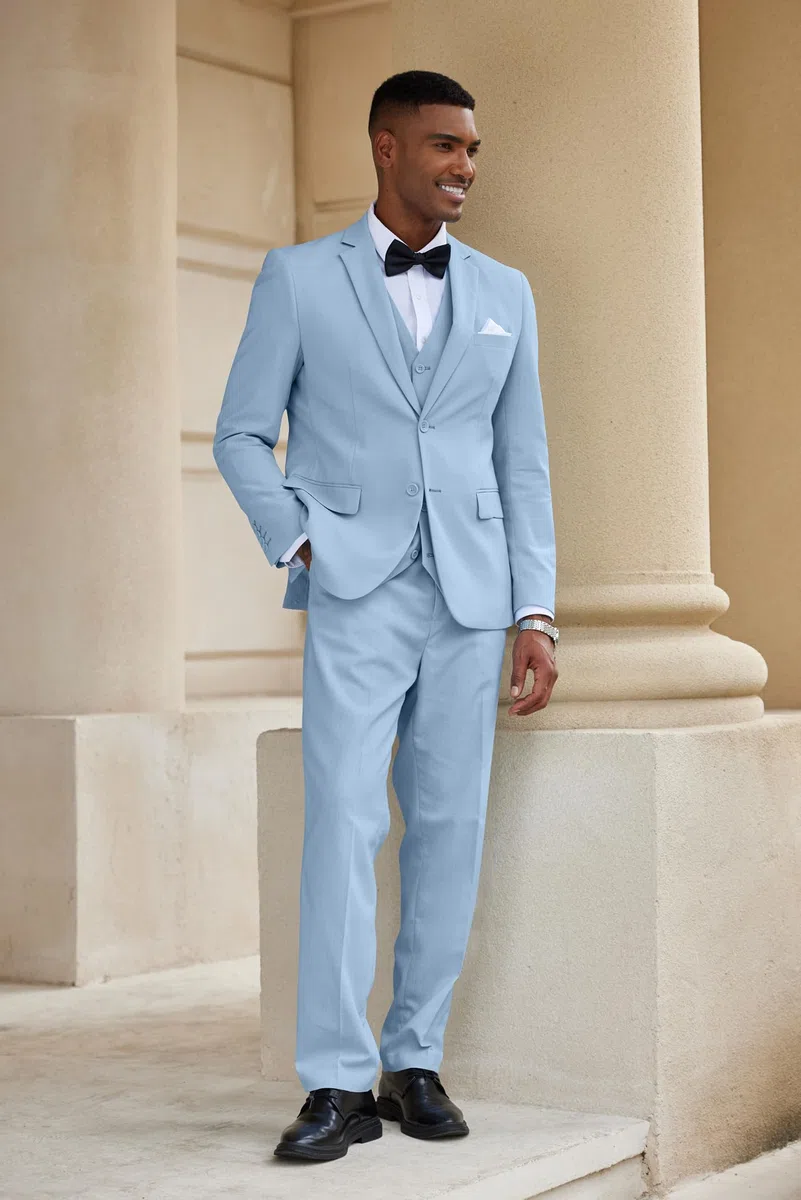 COOFANDY Completo da uomo in 3 pezzi in lino, casual, leggero, giacca, gilet, pantaloni, set per matrimonio, lavoro, ballo di fine anno