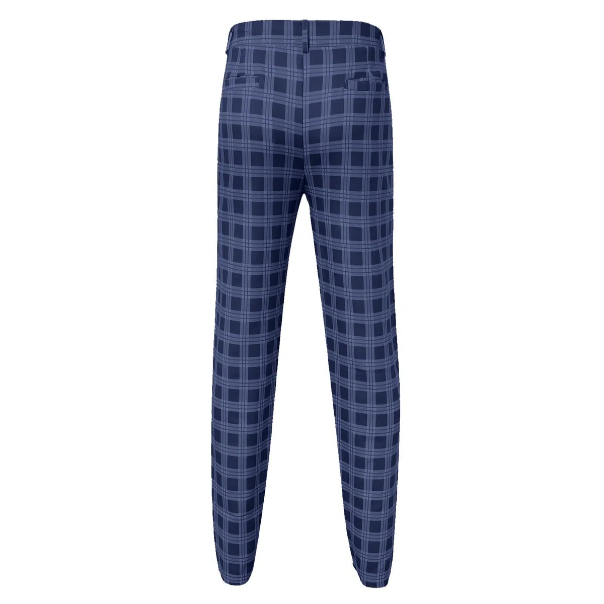 Pantaloni da golf da uomo moda casual allentato plaid zip pantaloni allentati grandi dimensioni tempo libero pantaloni dritti pantaloni da uomo a righe