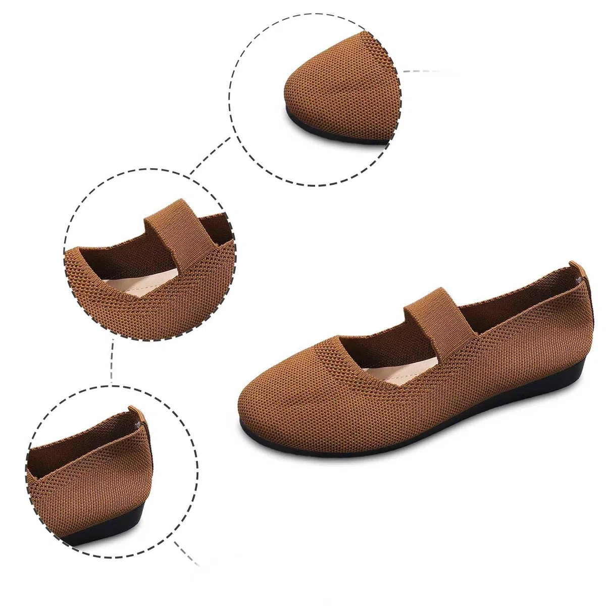 Ballerine Donna Eleganti Scarpe Comode Chiuse da Camminata Ballerina con Tacco Basse da Ballo Pianta Larga Mocassini Sneakers Casual Slip on Estive 35-43
