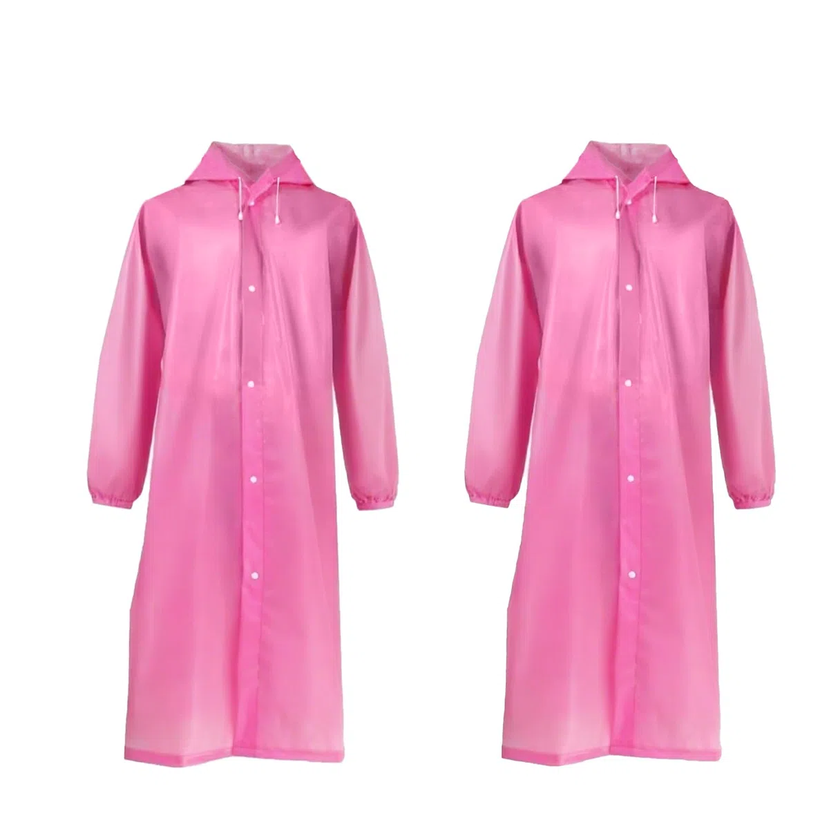 2 Pezzi Mantella Antipioggia, Portatile Poncho Antipioggia, Riutilizzabile Poncho Pioggia, per Escursionismo, Campeggio, Ciclismo, Pesca (Rosa)