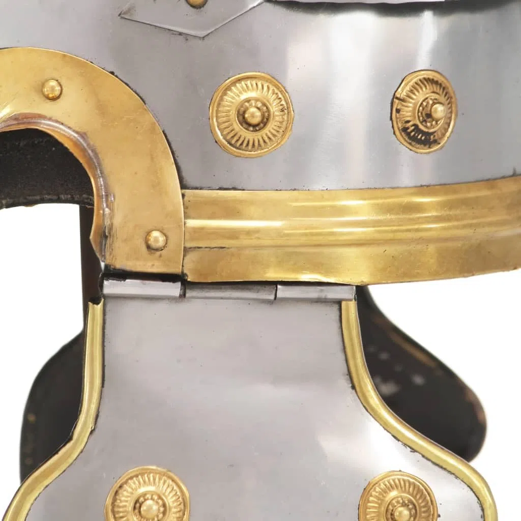 Generico Elmo da Soldato Antico Romano per Larp in Acciaio Argento,2.12kg,286210