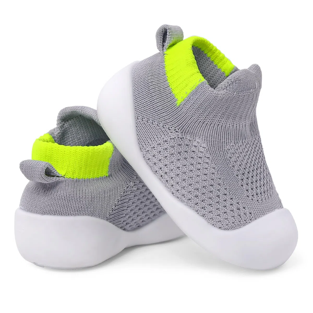 LACOFIA Scarpe Primi Passi Bambino Scarpe Calzino Traspiranti Neonato con Antiscivolo Suola in Gomma