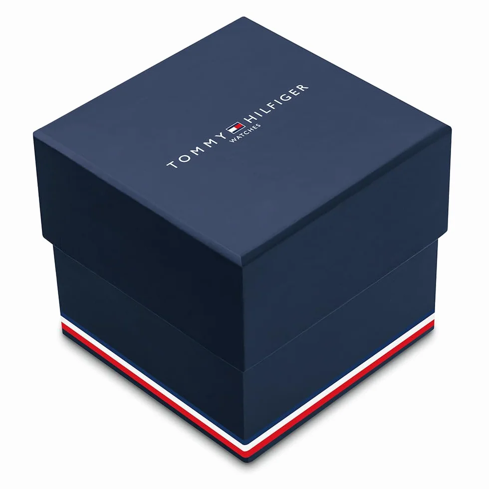 Tommy Hilfiger Orologio Analogico Multifunzione al Quarzo da Uomo con Cinturino in Maglia Metallica o a Maglie in Acciaio Inossidabile