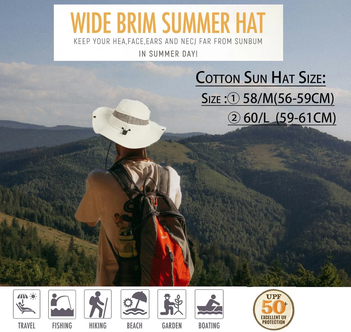 Cappello da Pescatore Uomo Estivo con Protezione UV 50+ Tesa Larga Anti UV Regolabile Cappello Safari in Rete Traspirante e Pieghevole per Pesca, Trekking, Campeggio, Giardinaggio
