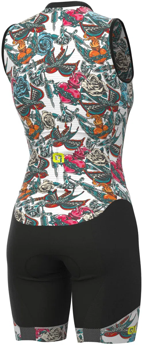 ALE' Body ciclismo donna PR-R TATTOO bianco - M
