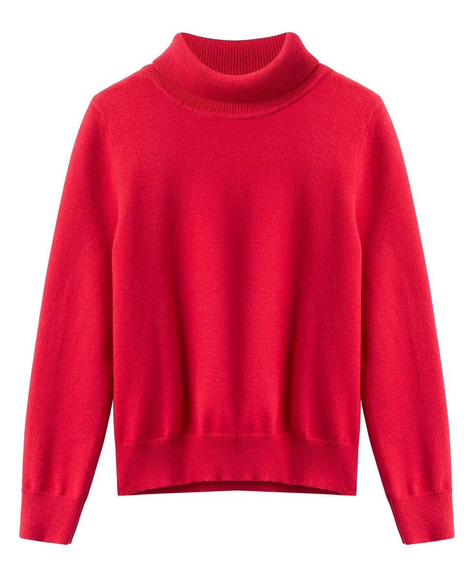 Arshiner Ragazze Maglione Collo Alto Bambina Invernale Maniche Lunghe Casual Colore Puro Collo a Revers Maglia Maglione per Ragazza 5-14 Anni