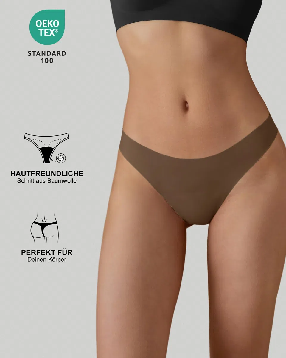 SHARICCA Mutande Ciclo Mestruale Donna Mestruali Perizoma Senza Cuciture Mutande Assorbenti Mestruali Lavabili Donna Intimo Protettive 3 Pack
