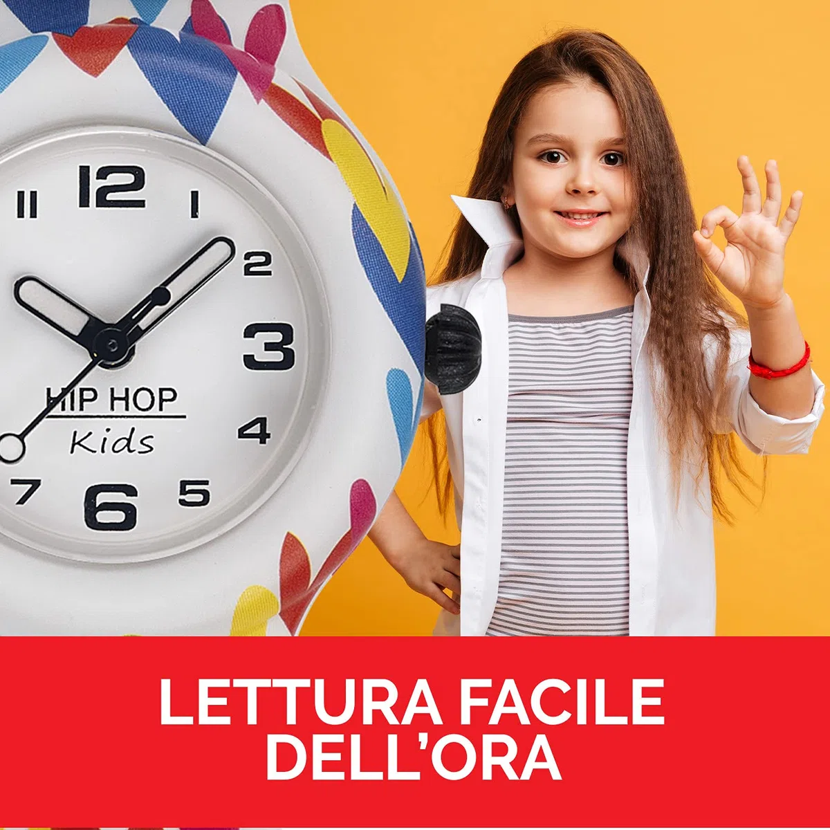 HIP HOP, Collezione Kids Fun, Orologio Bambina Unicorn, con Cinturino in Silicone Intercambiabile, Pratica Chiusura, Cassa 28 mm, Movimento al Quarzo, Resistente all'Acqua, Lunghezza Regolabile