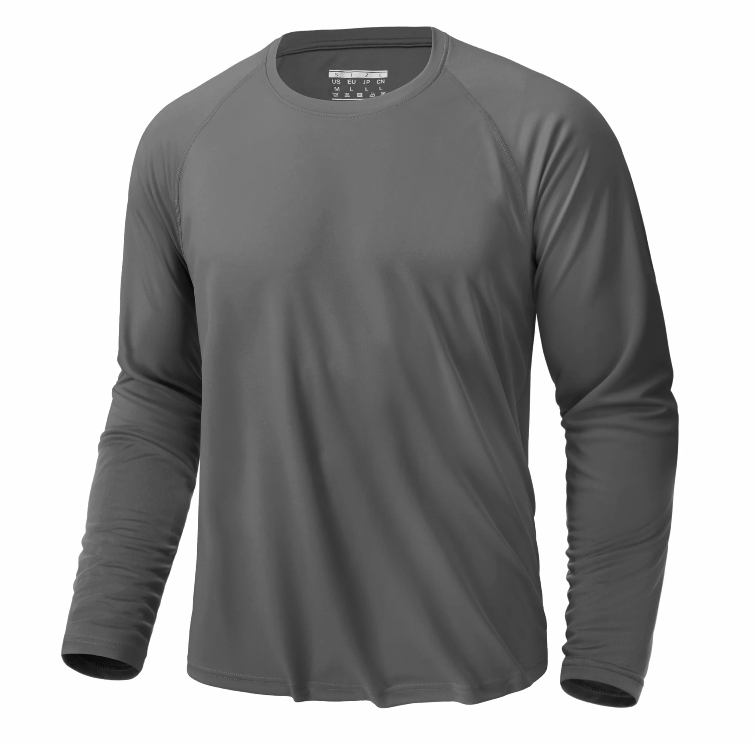 KEFITEVD, maglietta da uomo con protezione UV UPF 50+, a maniche lunghe, ad asciugatura rapida, comoda, estiva, per escursioni, jogging