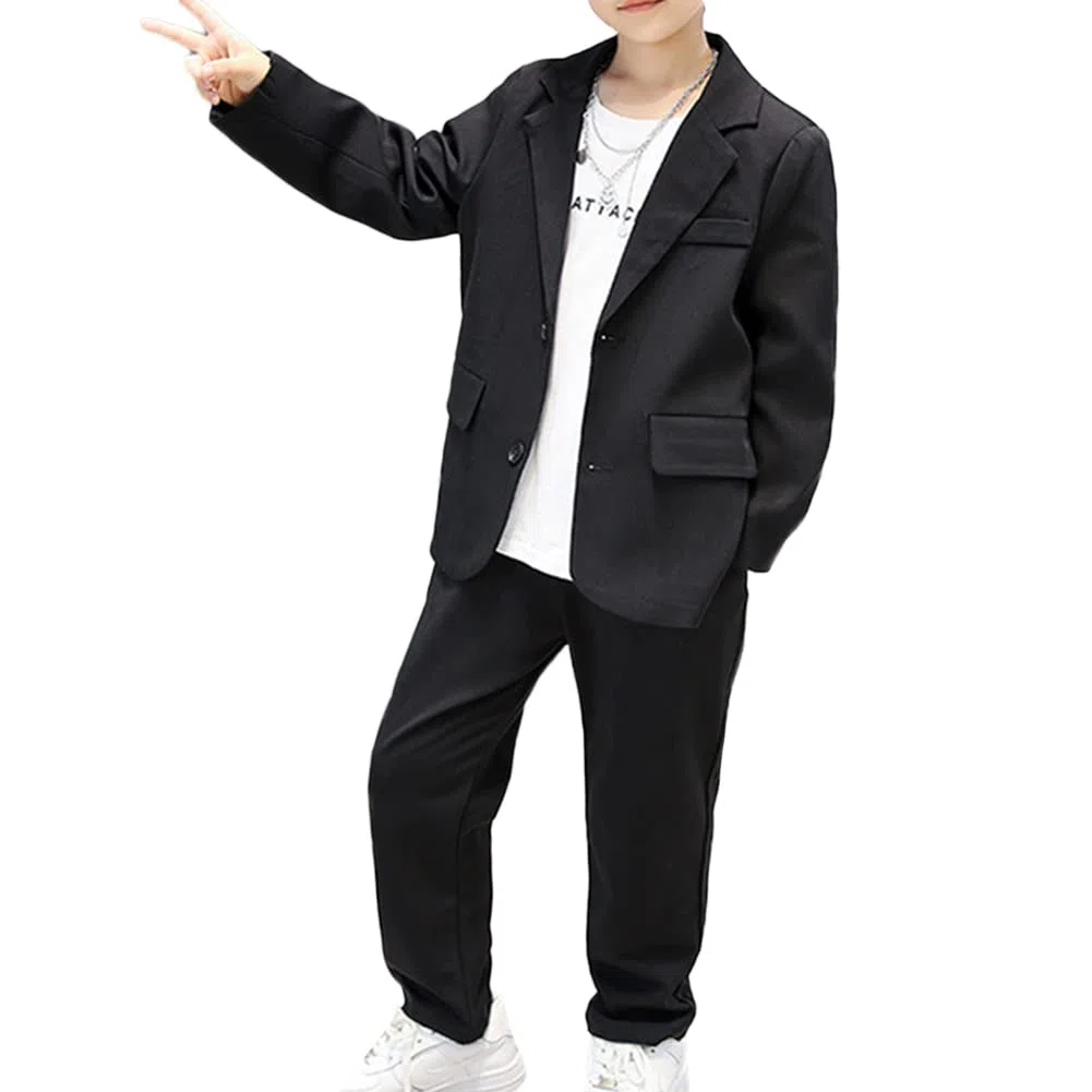 GUOCU Completo da Ragazzo Set di Vestiti 2 Pezzi Blazer e Pantaloni per Bambini Ragazzi Eleganti Completi,Abito da Cerimonia Set di Battesimo de Bambino,Set di Abbigliamento per Il Tempo Libero