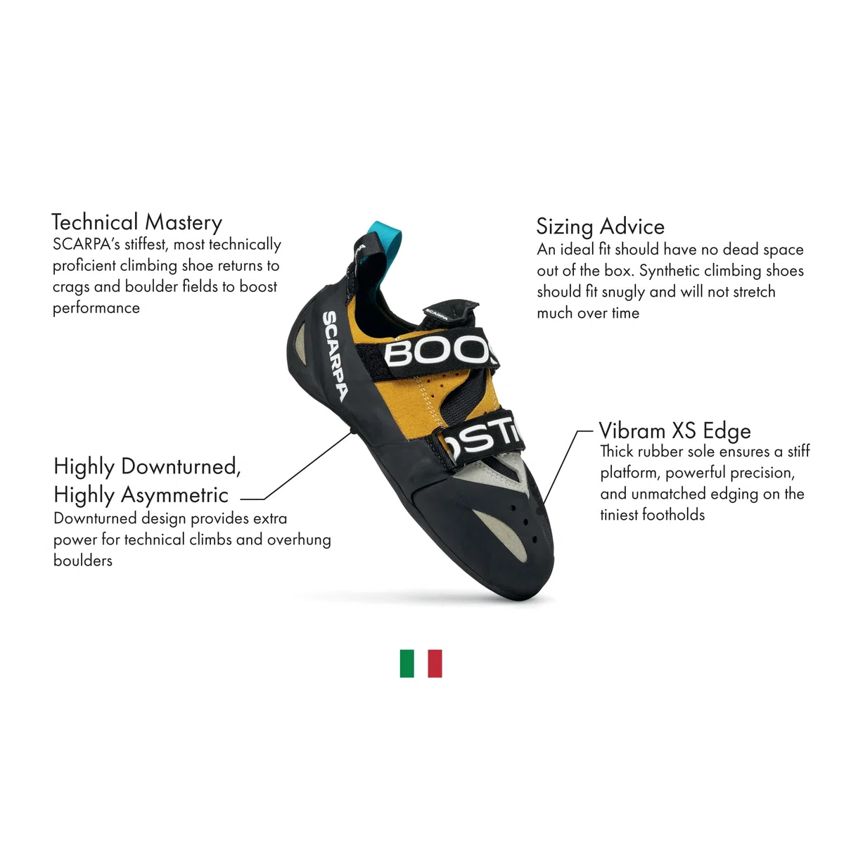 SCARPA Boostic R - Scarpe da arrampicata e bouldering - Prestazioni specializzate per bordatura e supporto