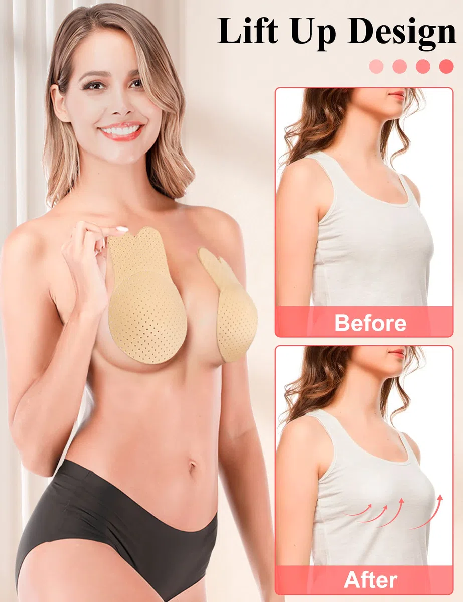 MELLIEX Reggiseno Adesivo Push-up Reggiseno Autoadesivo Senza Spalline Senza Schienale