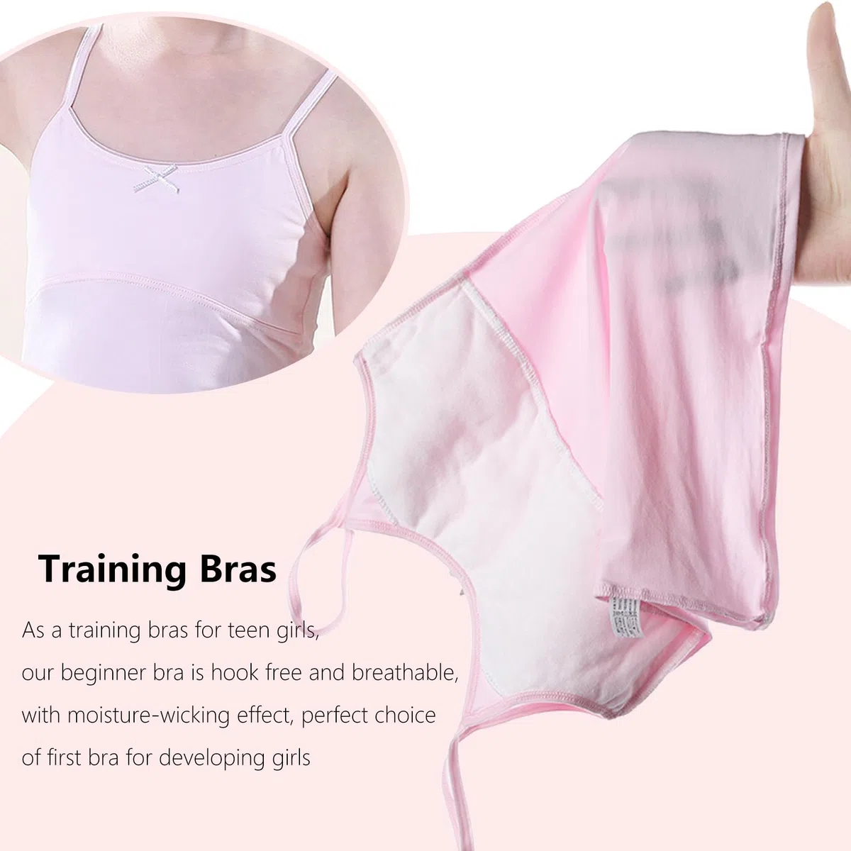 Canottiera Intima da Bambina 7-12 Anni, con Imbottitura Leggera, Camisole in Cotone, Canottiere da Allenamento, Confezione da 4