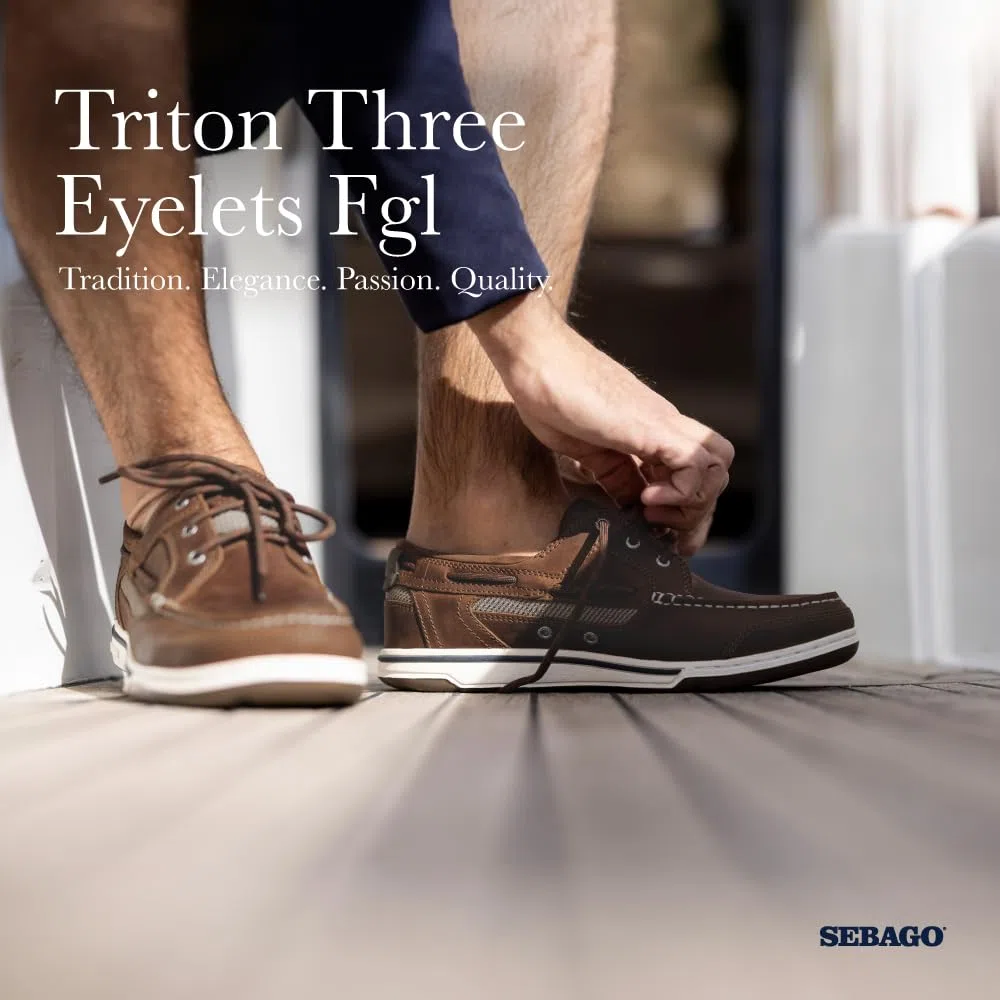 Sebago Triton Three Eye FGL, Scarpe da Barca Uomo