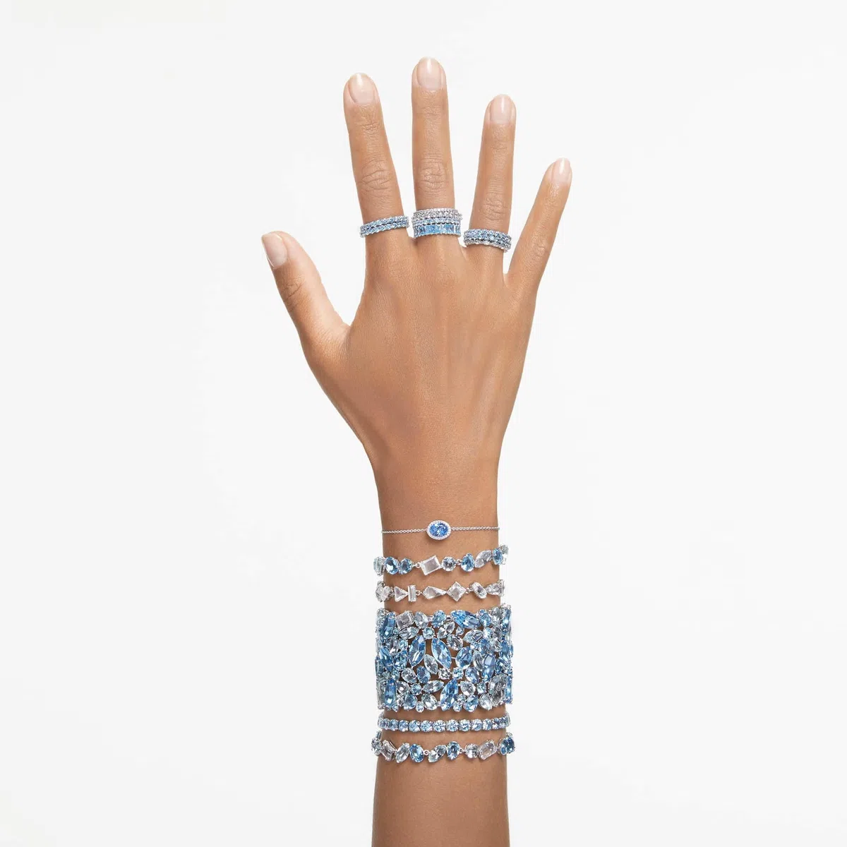 Swarovski Matrix Vittore bague, cristaux blancs taille ronde