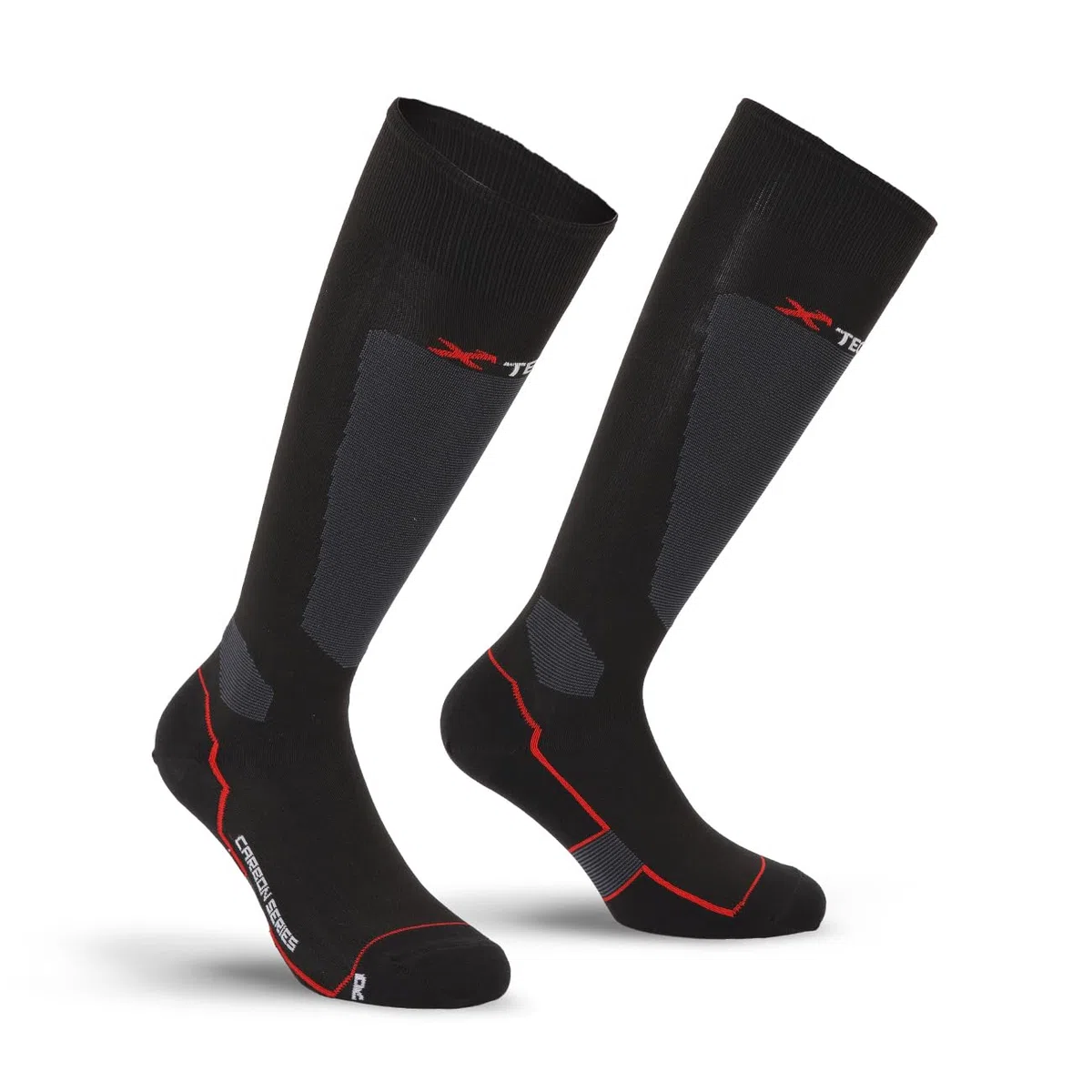 Carbon 2.0 Calza Tecnica 4 Stagioni Ultrasottile e Traspirante, Termoregolante, Multisport Outdoor, Grigio
