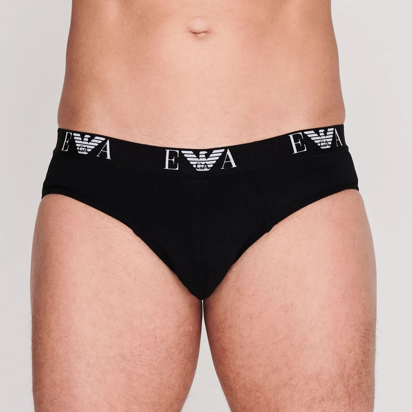 Emporio Armani 3-Pack Brief Essential Monogram Boxer Uomo (Pacco da 3)