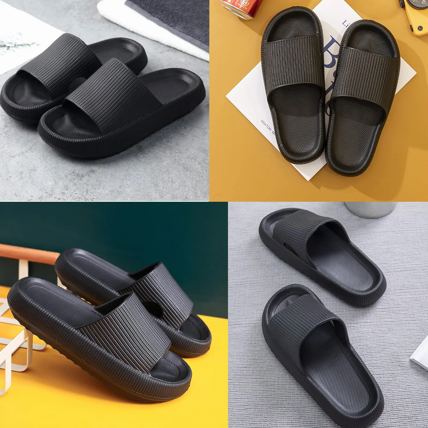 QJJQ Ciabatte Donna Uomo Comode Slide Nuvole Ultra Morbide Casa Pantofole Sandalo Estive Antiscivolo da Mare Spiaggia Piscina