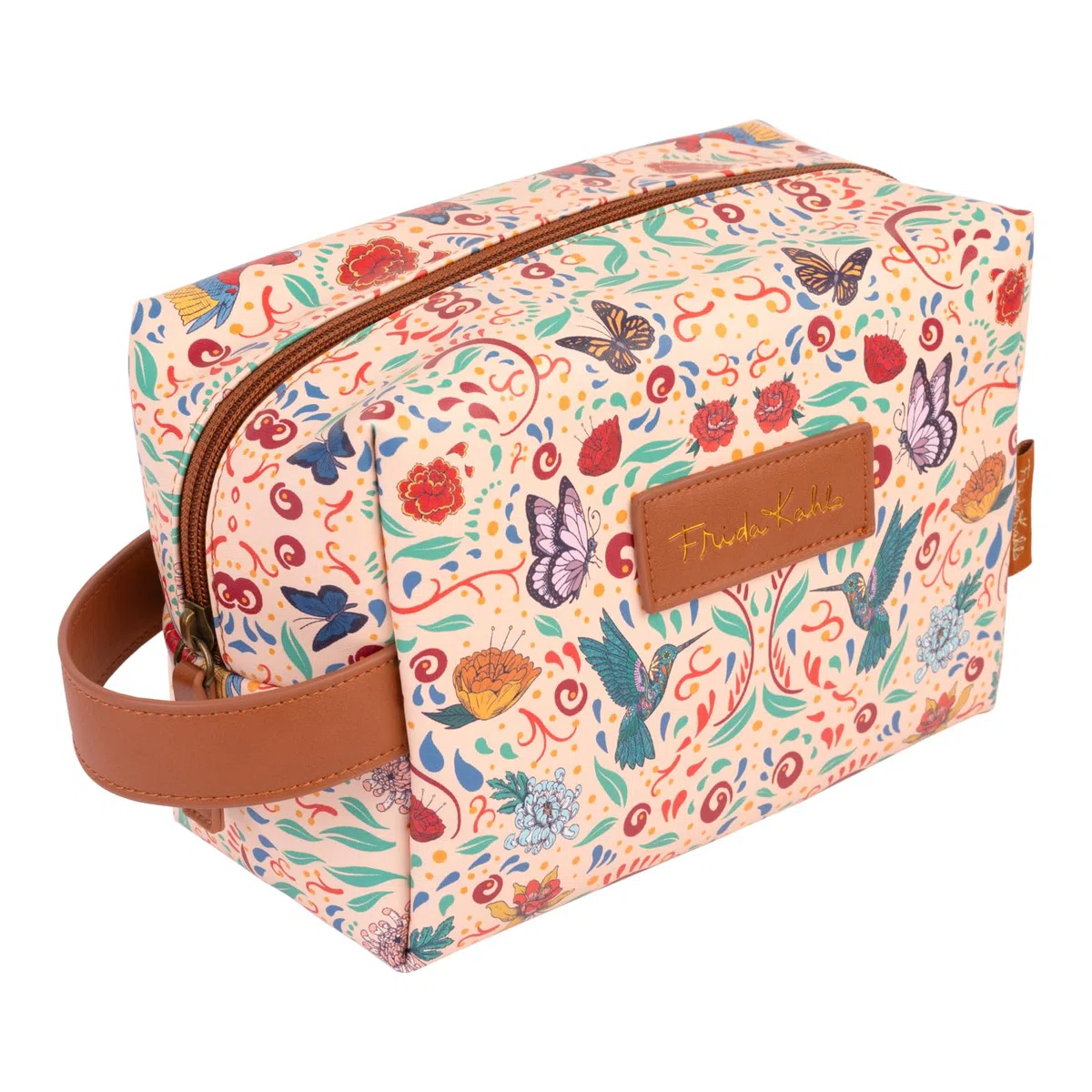 Grupo Erik Beauty Case da Viaggio Frida Kahlo - Beauty Case Donna da Viaggio Impermeabile con Cerniera e Manico | Organizer Trucchi Portatile, Regalo Donna (20 x 14,5 x 10 cm)