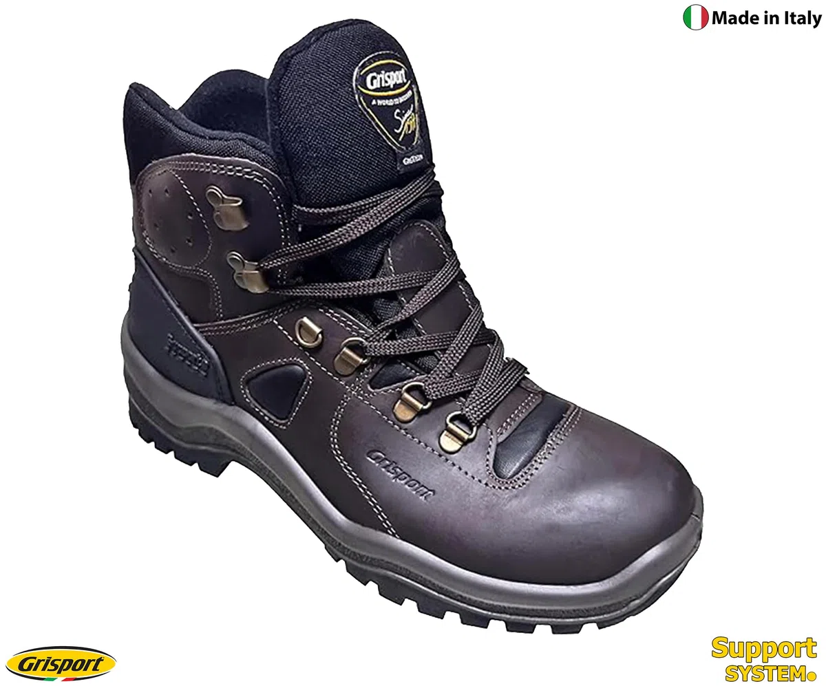 Grisport Scarpe Uomo Escursionismo Camminata Scarponi Montagna Stivali Impermeabili Pelle Lontra Dakar Trekking 629DV.9G (Marrone, 43)
