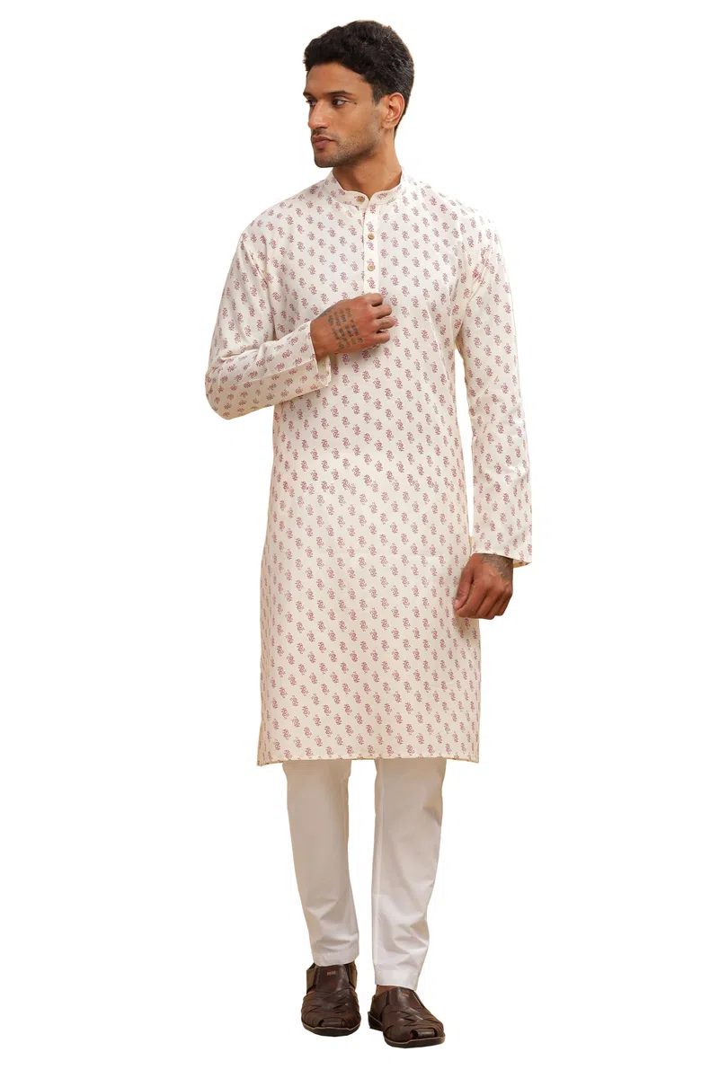 BE ACTIVE Kurta da uomo in cotone | Design tradizionale e raffinato | Kurta indiano | Kurta a maniche lunghe