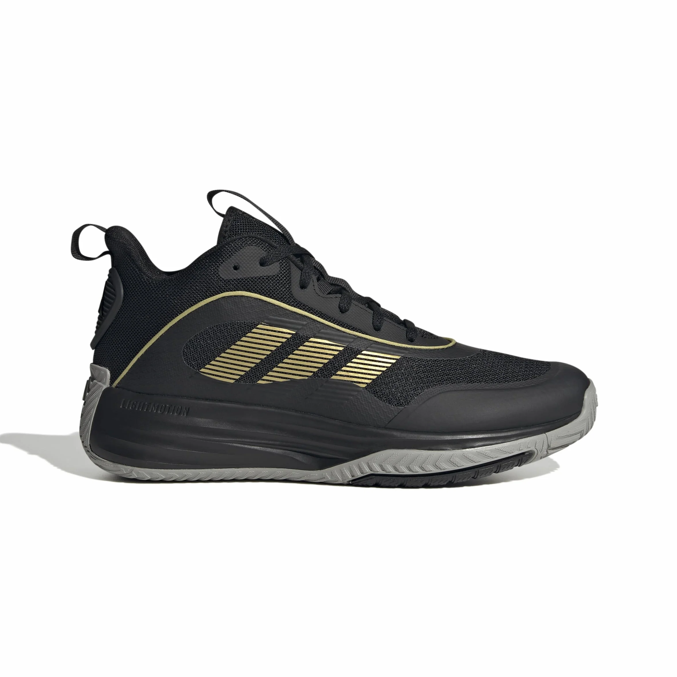 Adidas Uomo Own The Game 3 Shoes, Core Black/Gold Metallic/Mgh Solid Grey, 47 1/3 EU