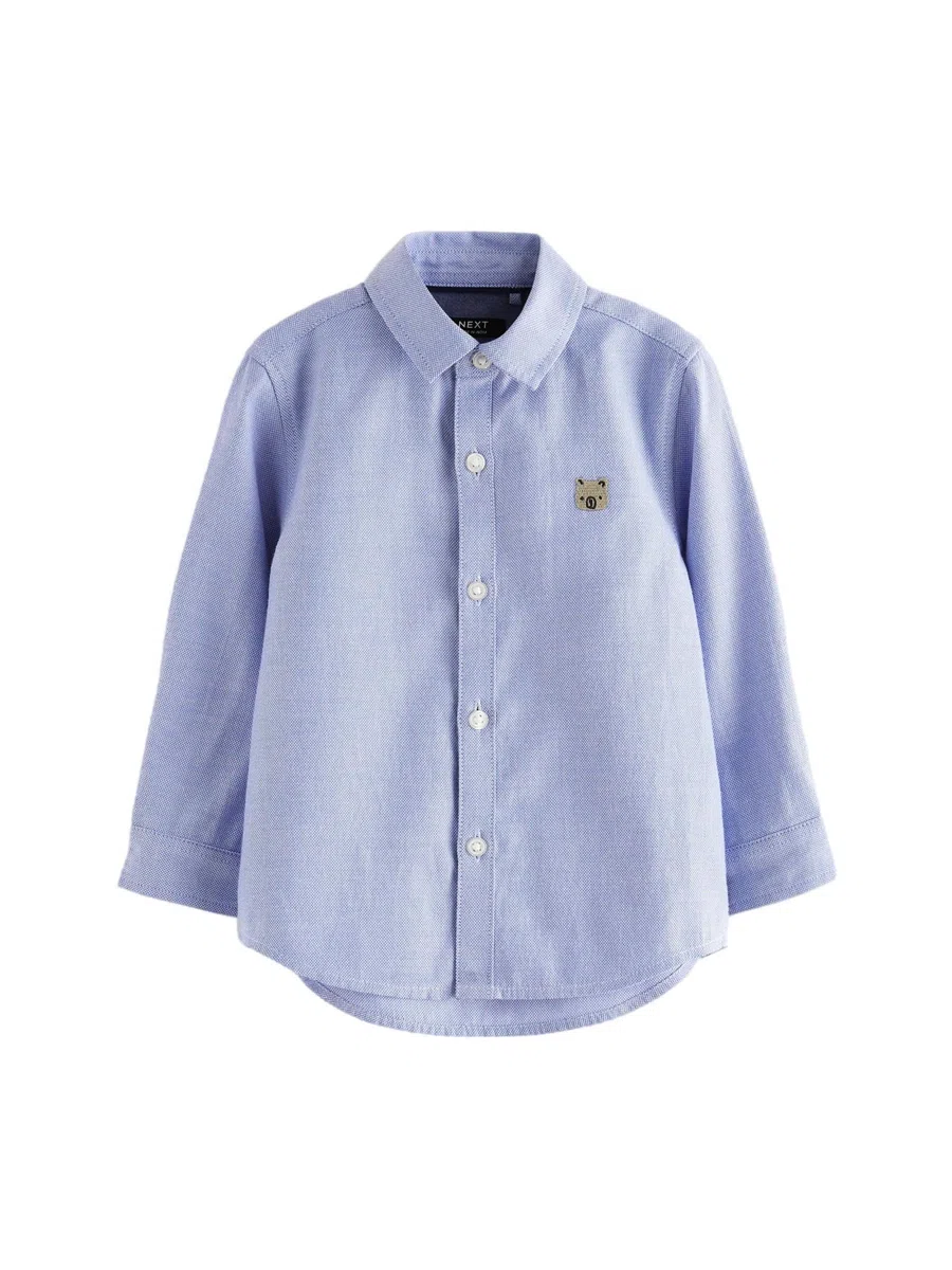 NEXT Ragazzo Camicia Oxford a Maniche Lunghe Blue Character 18 Mesi-24 Mesi