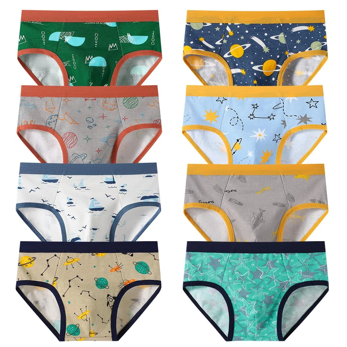 Piccoli Ragazzi Maglioni di Cotone 8 Pack Baby Panties Bambini Bambino per 3-10 Anni Assortiti Cartoon Morbido Brief Biancheria Intima
