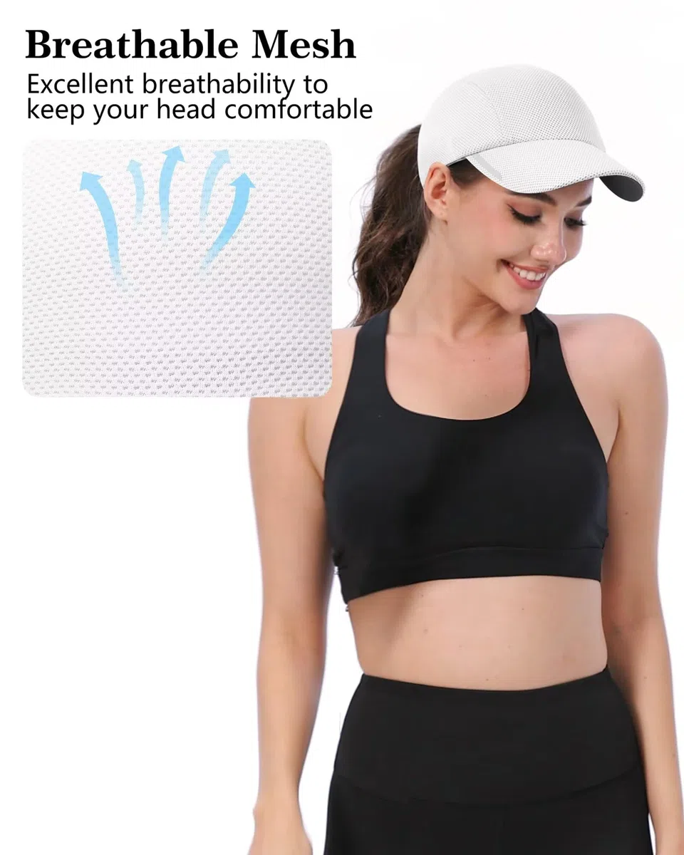 GADIEMKENSD Cappello da Corsa rinfrescante da Uomo, Cappello in Mesh performante – Eccellente Ventilazione, Leggero, Sicurezza Riflettente – Raffredda Fino a 2 Ore
