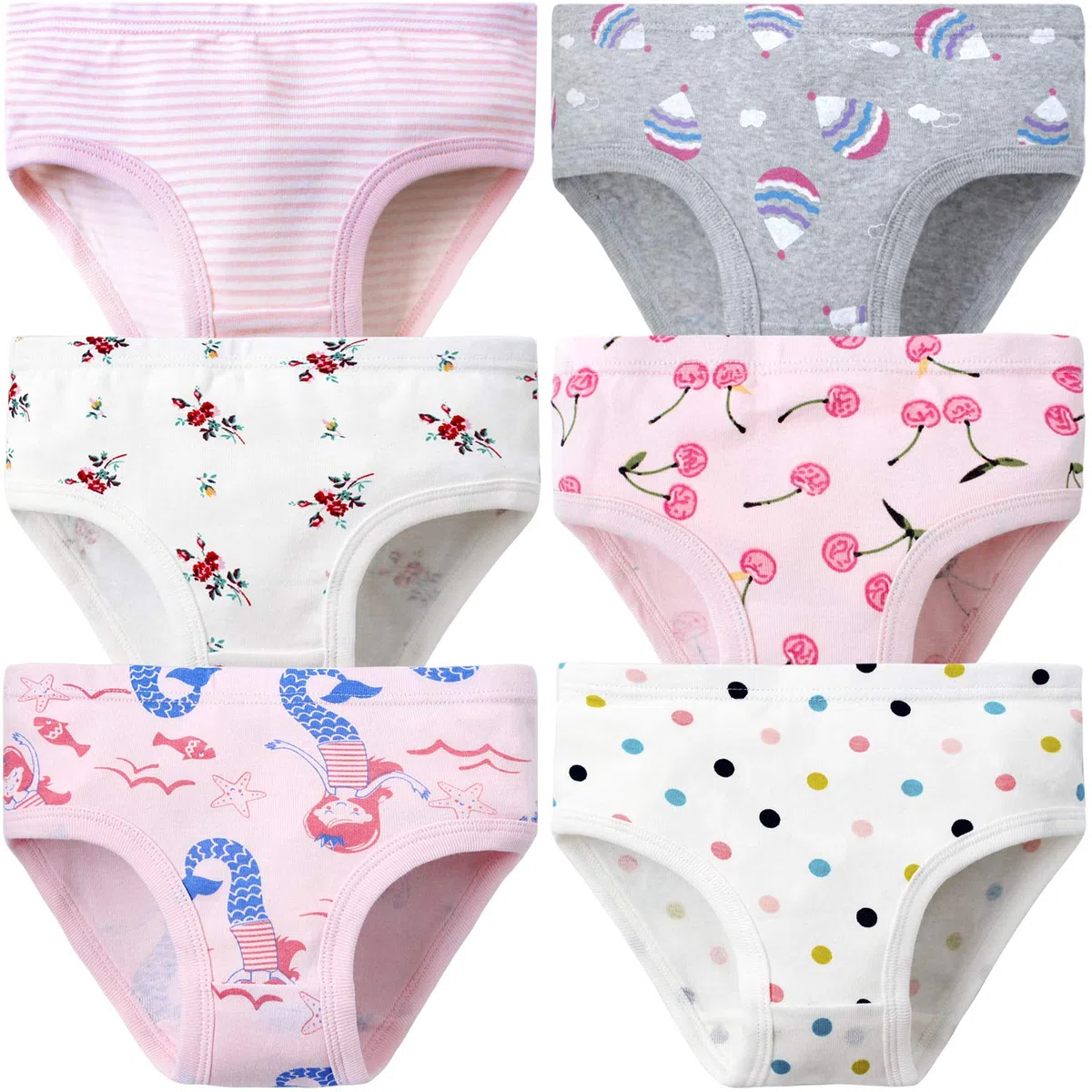 Adorel Slip Mutandine Culotte Intimo Bambina Confezione da 6