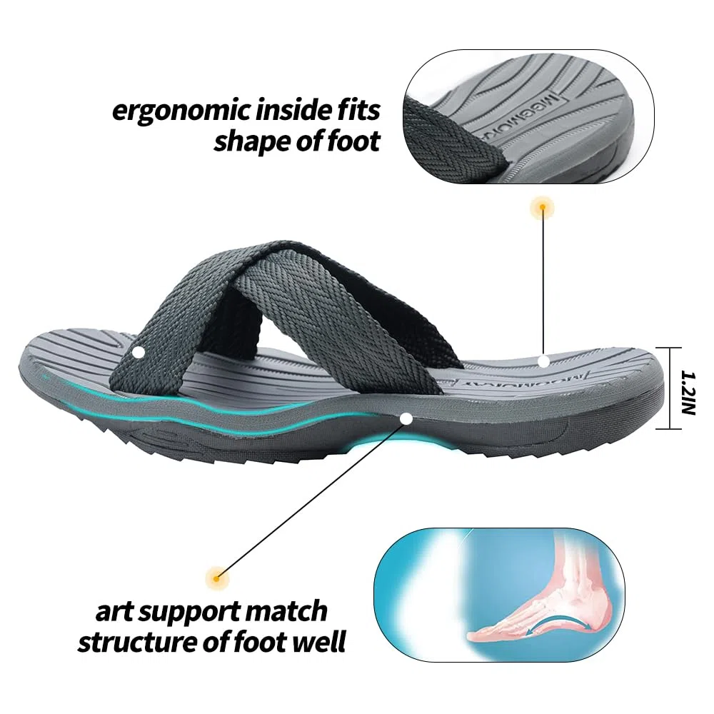 MGGMOKAY Uomo Cross Slide Sandali,Uomo Estive Sandali,Sportivo Fascite Plantare