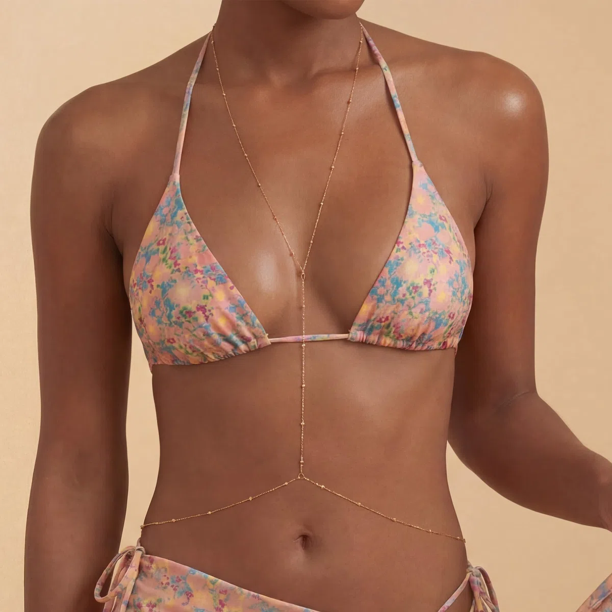 Body Chain donna placcata oro 14K,Cintura gioiello donna Regolabile con design a strati,Belly chain e Waist chain per bikini spiaggia e festival