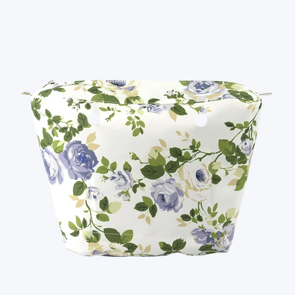 nuovo 1 Pz Floreale Panno in Microfibra O bag Borsa Fodera Interna Inserto Cerniera Tasca Organizer per Classico Mini Obag Accessori (Modello 20,Classic Standard)