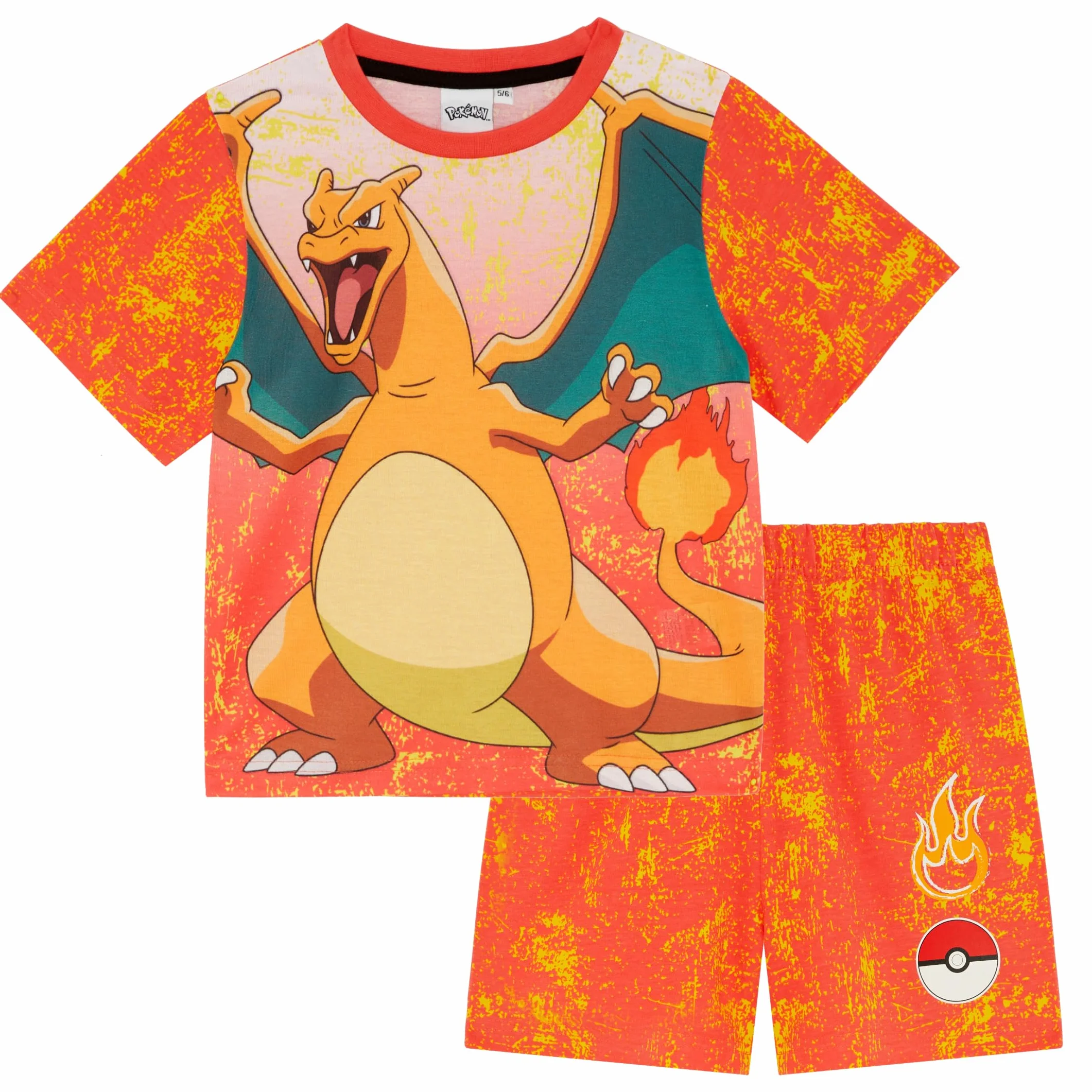 Pokémon Pigiama Corto Charizard o Blastoise Retro 3-12 Anni