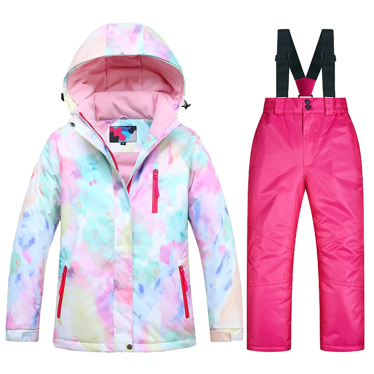 Tuta Da Sci Bambino Unisex Elegante Completi Snowsuit Ragazzi Ragazze Tuta Da Neve Giacca Con Cappuccio Pellicia + Pantaloni Da Neve Completo Set Di Snowboard Per Bambini Bambino Ragazzi Termico