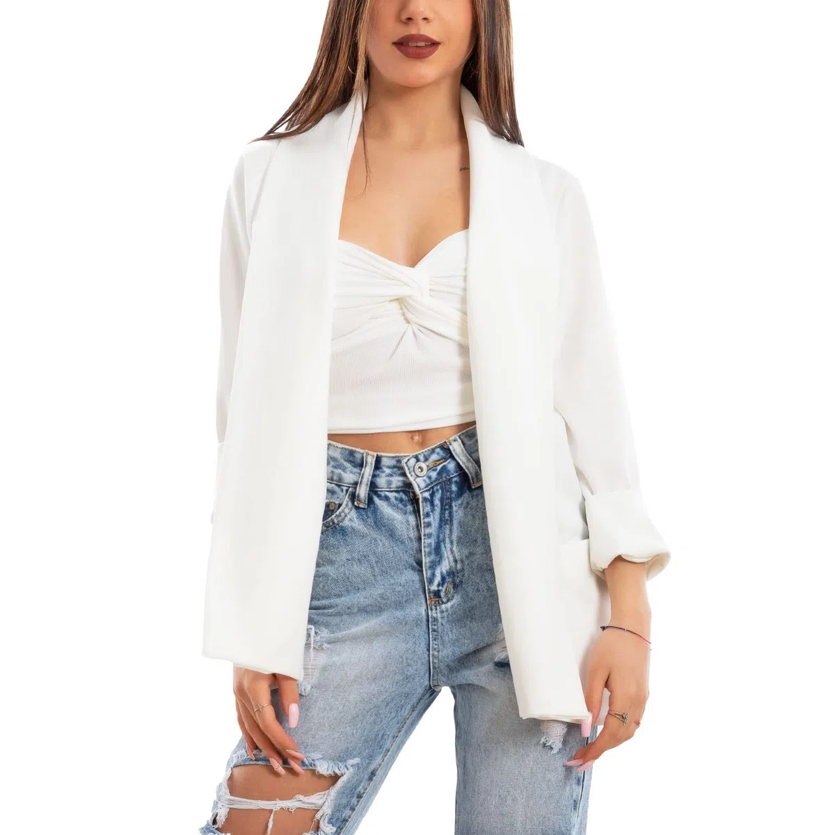 Toocool Blazer Donna Giacca Elegante Casual Basic Monopetto Primavera VI-80021