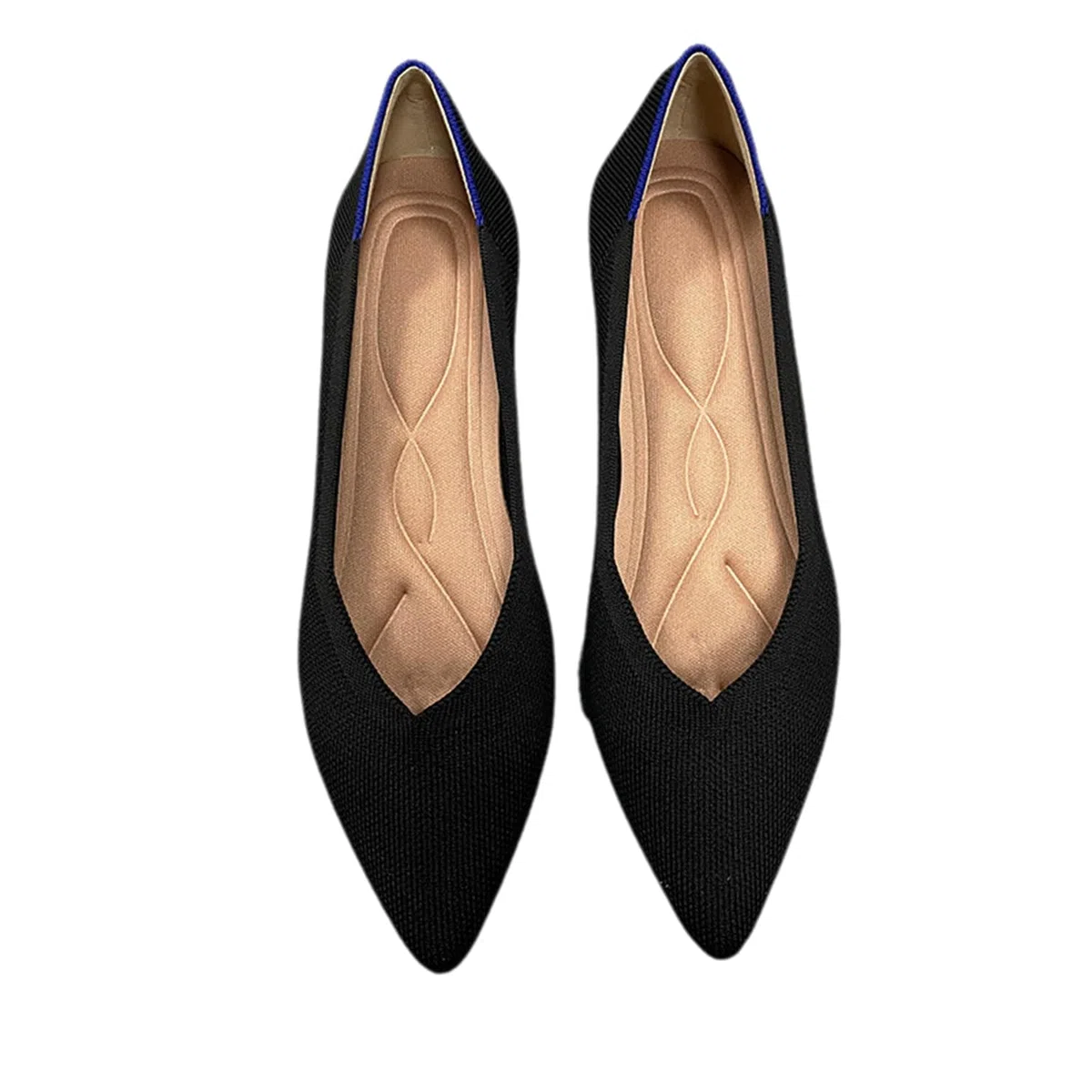 Ballerine Ballerine da Donna Slip On Scarpe Eleganti in Maglia Punta Tonda Scarpe Basse da Donna Eleganti e Comode