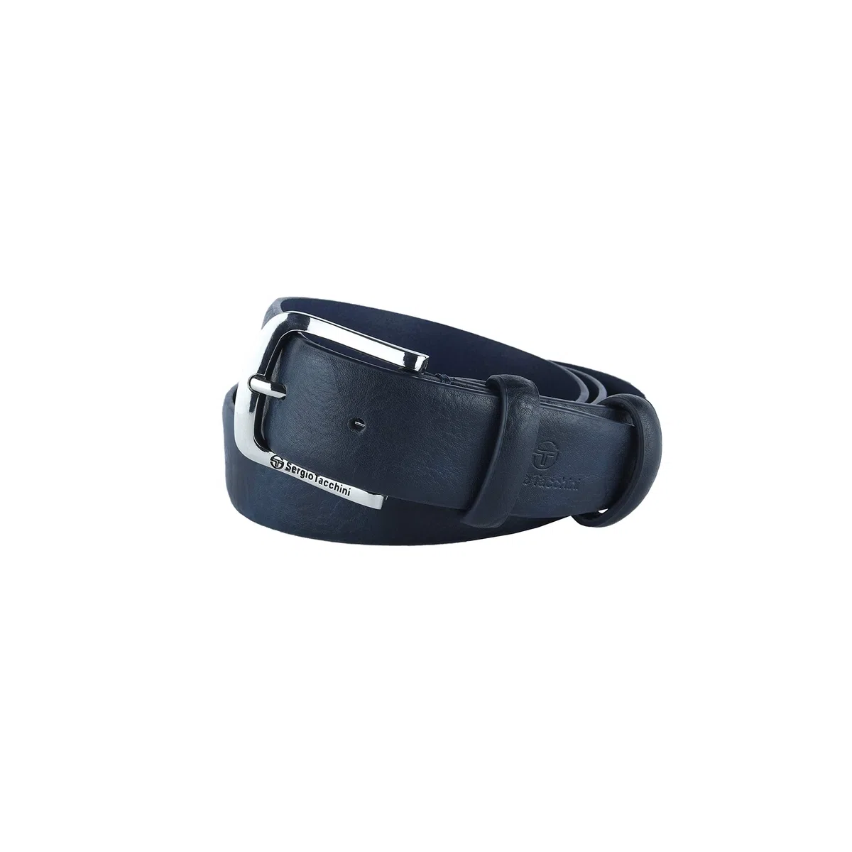 Sergio Tacchini Cintura Uomo Esterno PU Interno Pelle, Fibbia Nickel Free