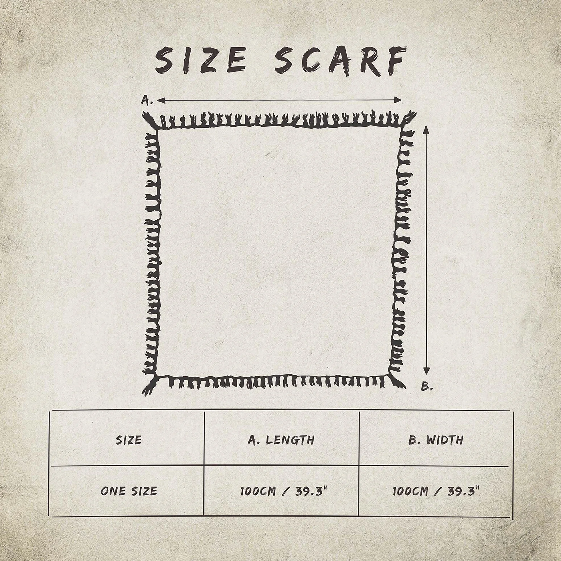 Freak Scene Foulard kefiah palestinese 100% Cotone Tinta Unita 100x100 cm – in Tutti i Colori!!!