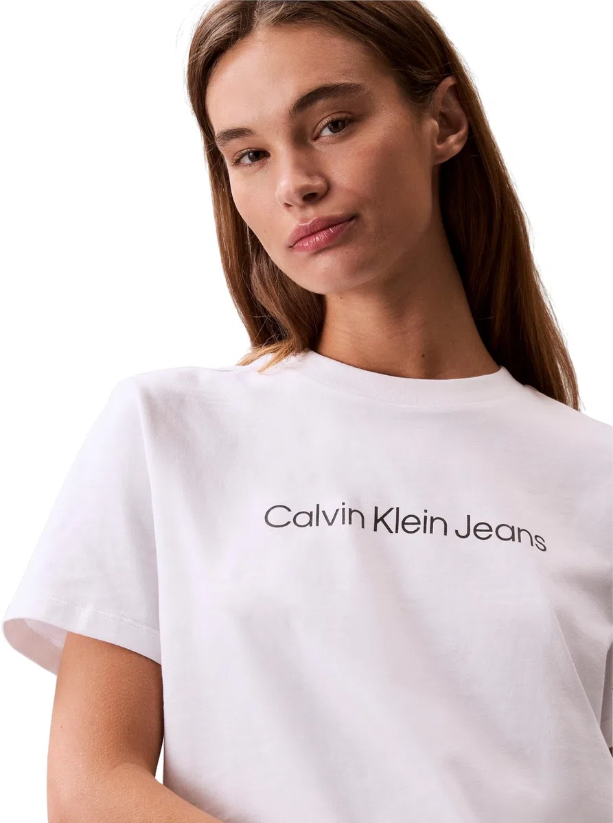 Calvin Klein Donna T-Shirt Maniche Corte Logo Classic Regular Fit