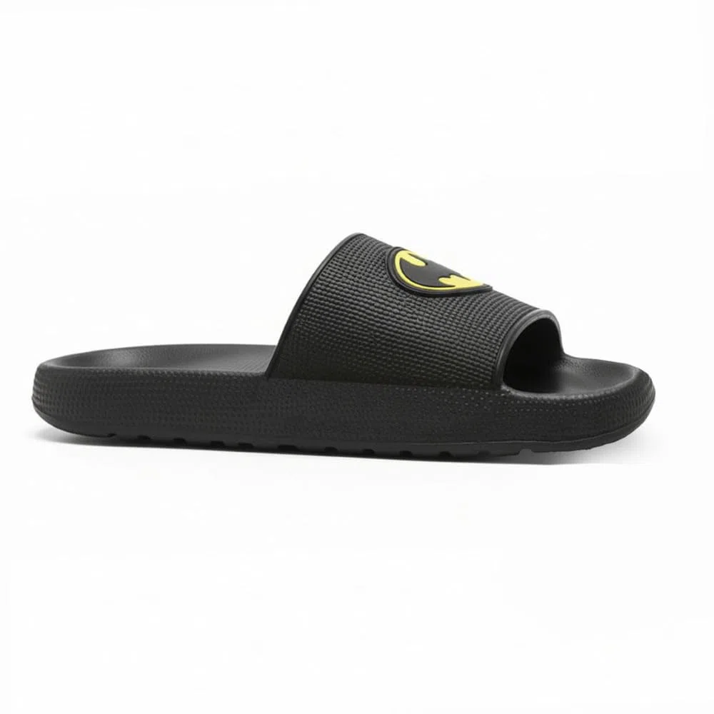 CARTOON Ciabatte Uomo/Donna Batman Infradito/Slide 100% EVA Leggere Antiscivolo Nero con Logo Comode Casa Mare Piscina Idea Regalo Supereroi