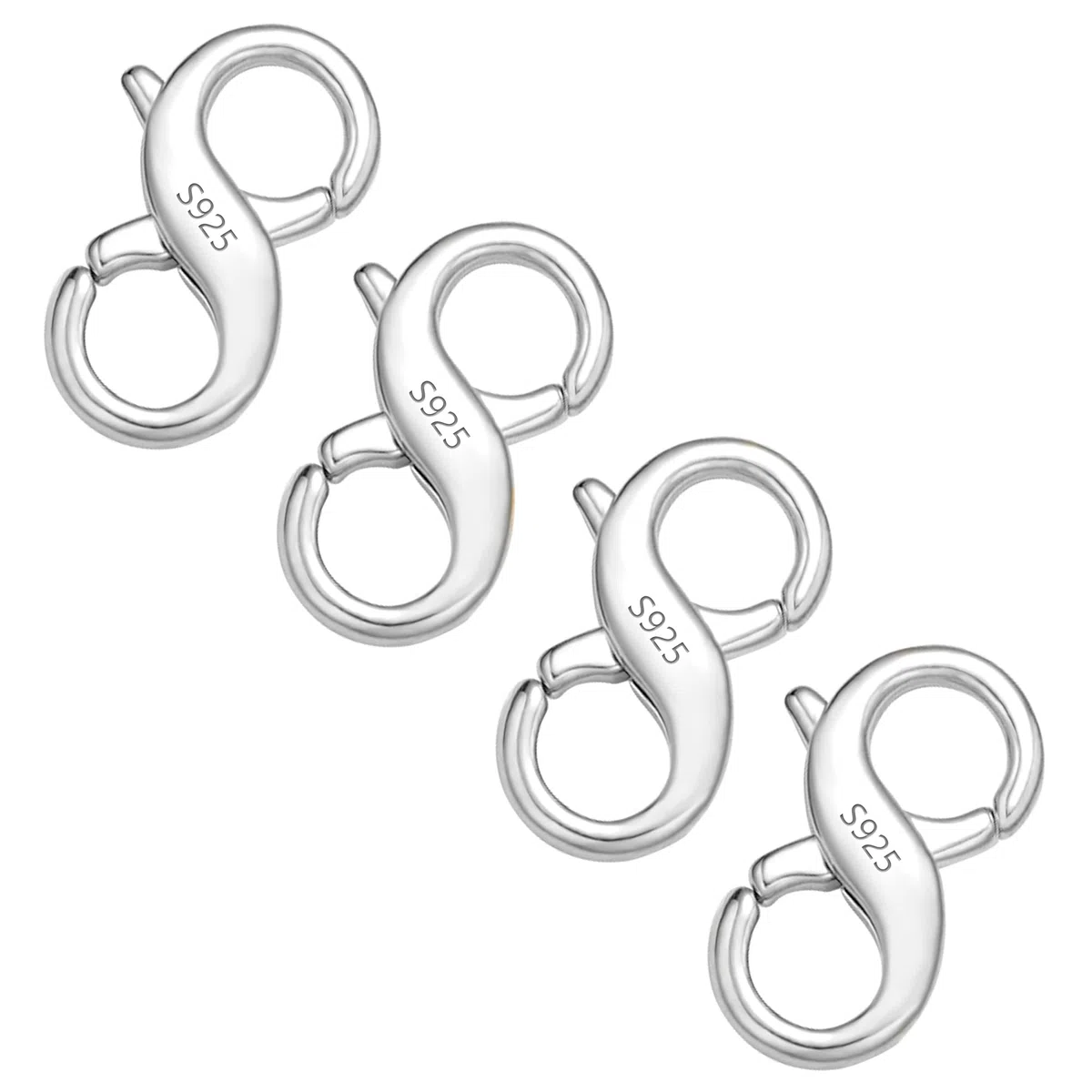 chiusure per braccialetti, 4 pcs aragosta artiglio fermagli, chiusura aragosta extender, chiusure per collane, onnettore per braccialetti e collane, estensori per gioielli fai da te