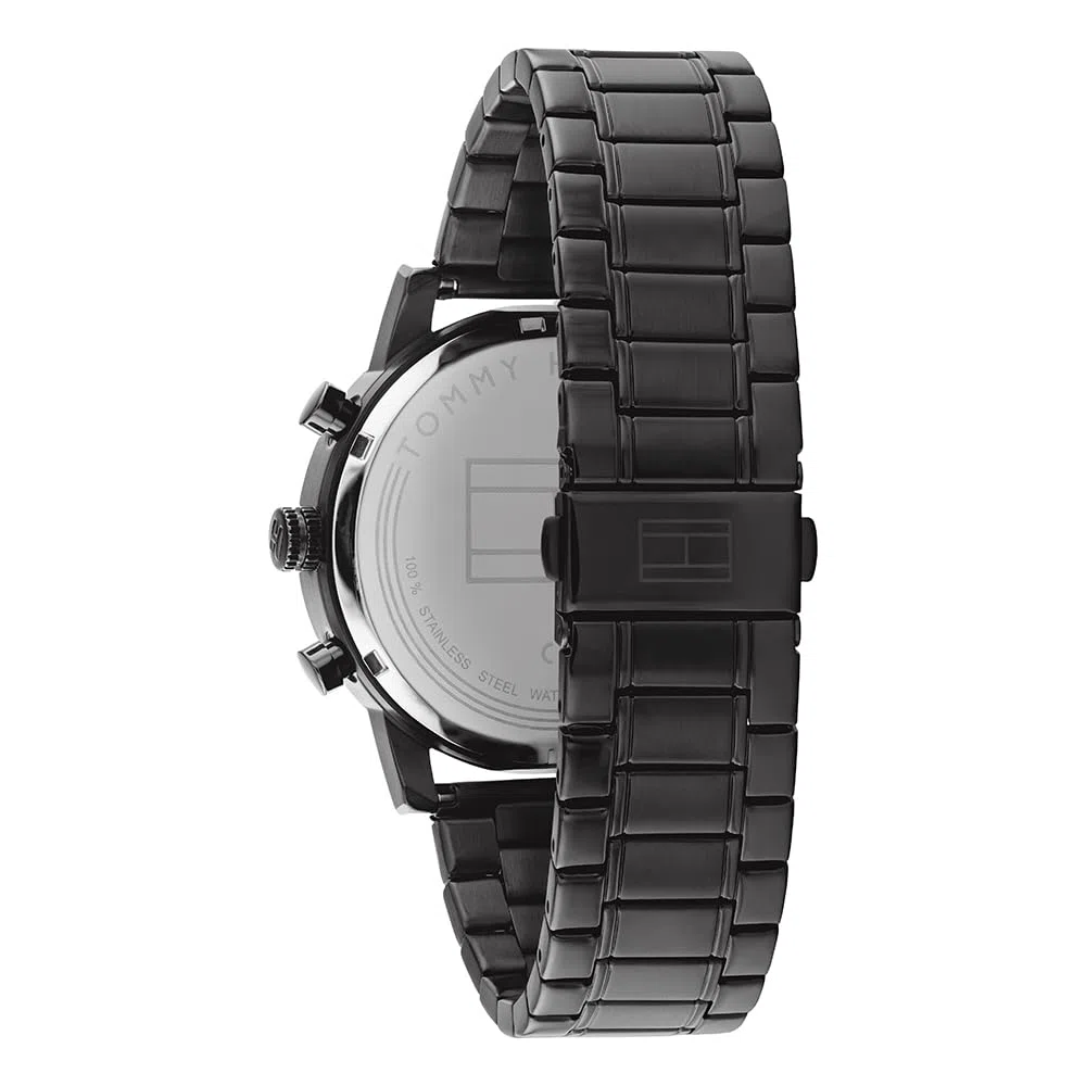 Tommy Hilfiger Orologio Analogico Multifunzione al Quarzo da Uomo con Cinturino in Maglia Metallica o a Maglie in Acciaio Inossidabile