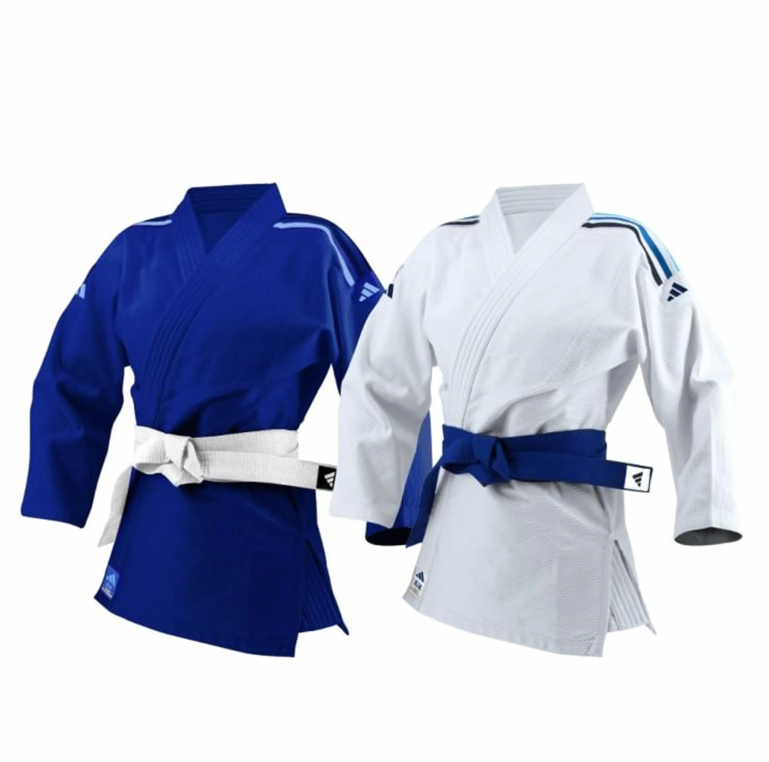 adidas Uniforme da Judo per Uomini, Donne e Bambini, Perfetta per l'allenamento, Resistente in Policotone, con Cintura Bianca Inclusa, 350 g
