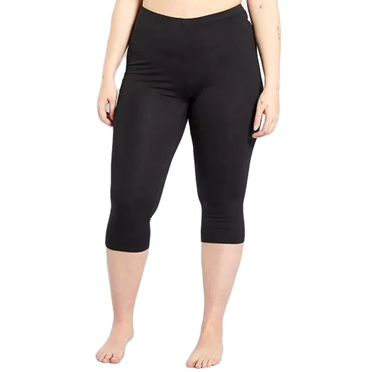 Leggins Corti Taglie Forti in Cotone Calibrati